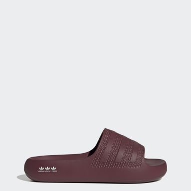 Originals Burgundy Adilette Ayoon Slides