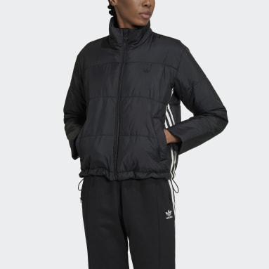 Campera Corta Puffer Negro Mujer Originals