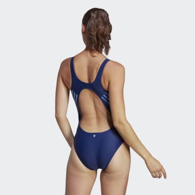 Fato de Banho 3-Stripes adidas Azul Mulher Sportswear