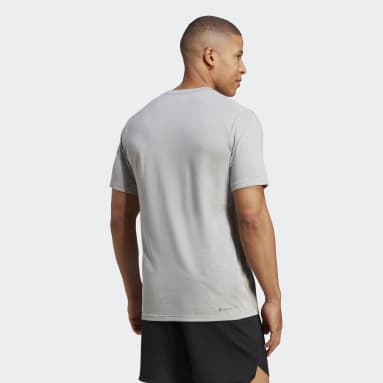 Camiseta de Entrenamiento Train Essentials Feelready Logo Gris Hombre Training
