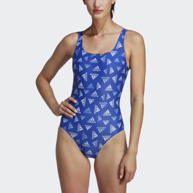 Costume da bagno adidas Allover Print Sportswear Blu Donna Sportswear
