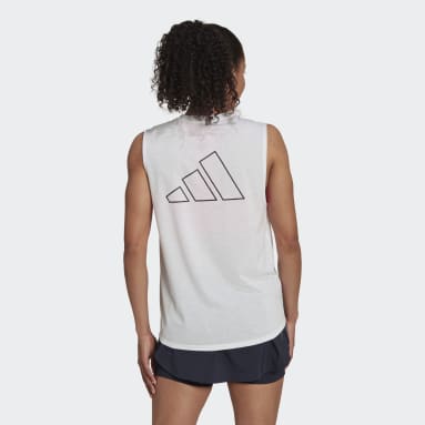 Camiseta sin mangas Run Icons Running Muscle Blanco Mujer Running