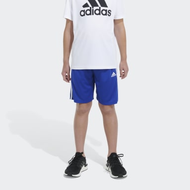 Youth Sportswear Blue Elastic Waistband Classic 3-Stripes Shorts