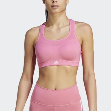 Buy Adidas women plus size padded sports bra pink Online