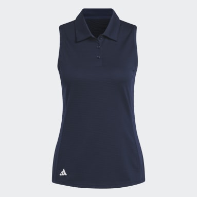Texture Sleeveless Golf Polo Shirt