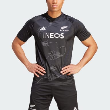 T-shirt de rugby performance All Blacks Noir Hommes Rugby