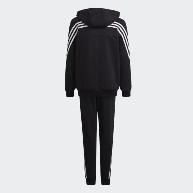 Boys Sportswear Black 3-Stripes Tracksuit
