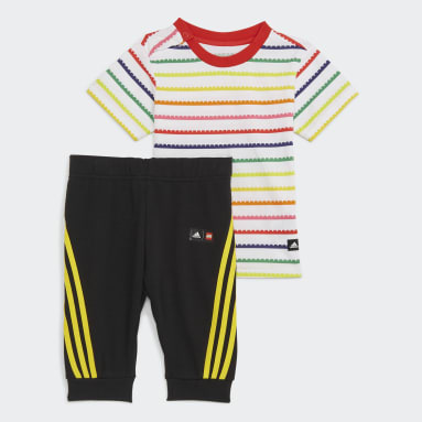 Infants sportswear White adidas x Classic LEGO® Tee and 3/4 Pants Set