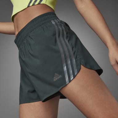 Women's Running Green Run Icons 3-Stripes Running Shorts