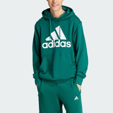 Sudadera con capucha Essentials French Terry Big Logo Verde Hombre Sportswear