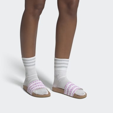 Chinelos Adilette Roxo Mulher Originals