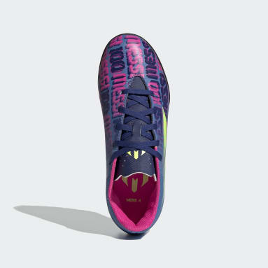 Kids Football Blue X Speedflow Messi.4 Turf Boots