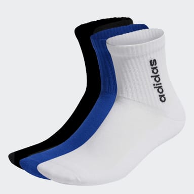 Sportswear Half-Cushioned Quarter Socken, 3 Paar Blau