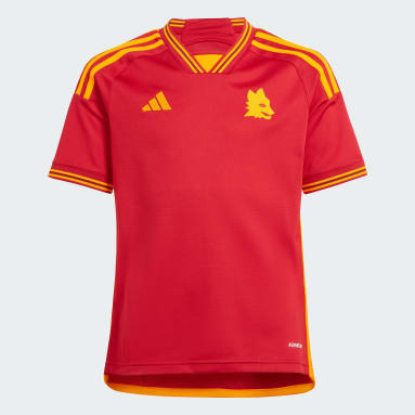 Camisola Principal 23/24 da AS Roma – Criança Vermelho Criança Futebol