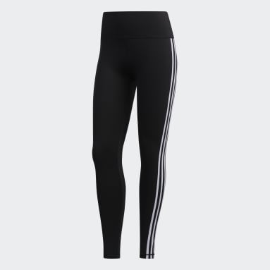 Women Running Black Believe This 2.0 3-Stripes Long Tights