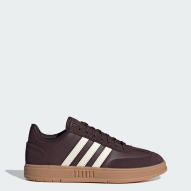 Adidas leather hotsell shoes brown