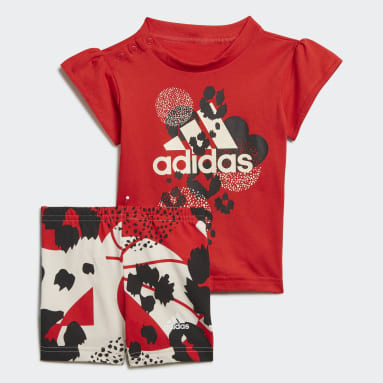 Girls Training Red Summer Set