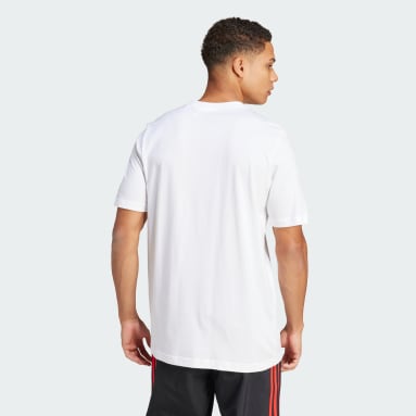 Tee-Shirts Homme  Adidas T-shirt adidas Futbol Logo Blanc / Blanc / Blanc  — Dufur