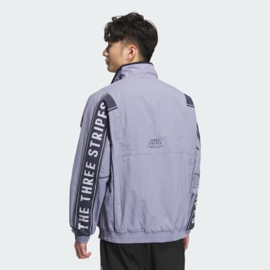 Wording Loose Fit Wrinkled Nylon Woven Brushed Tricot Lined Jacket (Gender Neutral)