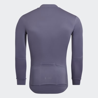 Maillot de Ciclismo Manga Larga Letras Violeta Hombre Ciclismo
