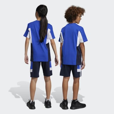 Short colorblock à 3 bandes coupe standard Bleu Adolescents 8-16 Years Sportswear