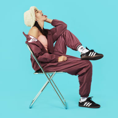 Women Originals Burgundy Adicolor Split Trefoil Track Top