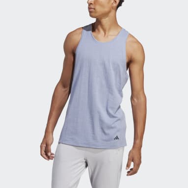 Playera sin Mangas de Entrenamiento Yoga Violeta Hombre Studio