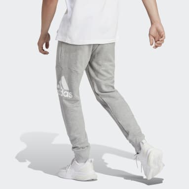 남성 sportswear Grey 에센셜 프렌치 테리 테이퍼드 커프 로고 팬츠