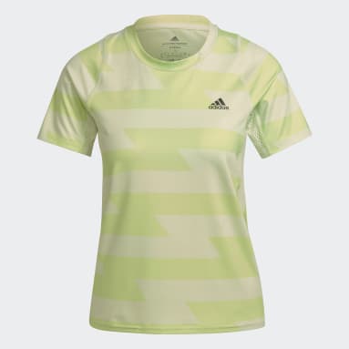 T-shirt Fast Allover Print Verde Donna Running