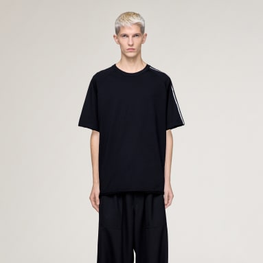 Y-3 Raw Edge 3-Stripes T-shirt met Korte Mouwen