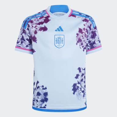 Camiseta segunda equipación selección femenina España 23 Azul Niño Fútbol