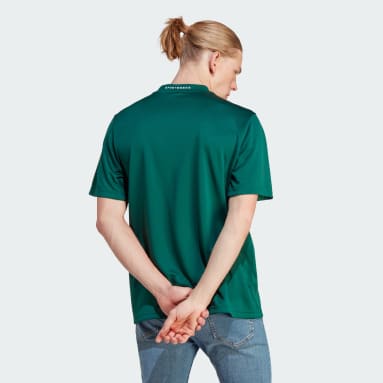 Men Sportswear Green Mesh-Back Tee