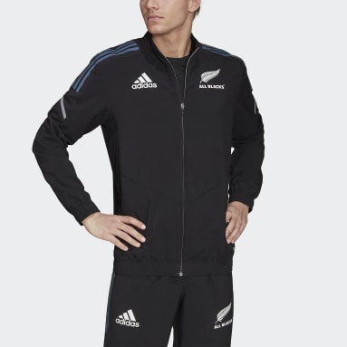 Mænd Rugby Sort All Blacks Rugby Presentation jakke
