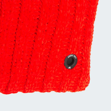 Chenille Cable-Knit hals Rød
