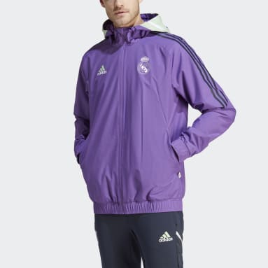 Men Football Purple Real Madrid Condivo 22 All-Weather Jacket