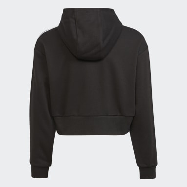 Camisola Curta com Capuz Adicolor Preto Criança Originals