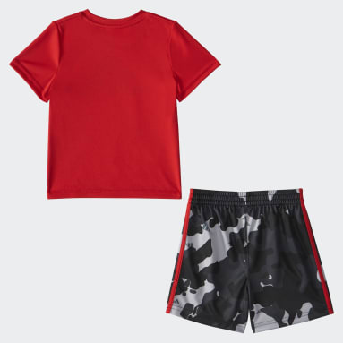 Infant & Toddler Training Red IBPOLY TEE CAMO AOP SHORT