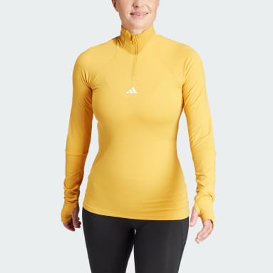 Koszulka Techfit COLD.RDY 1/4 Zip Long Sleeve Training Żółty