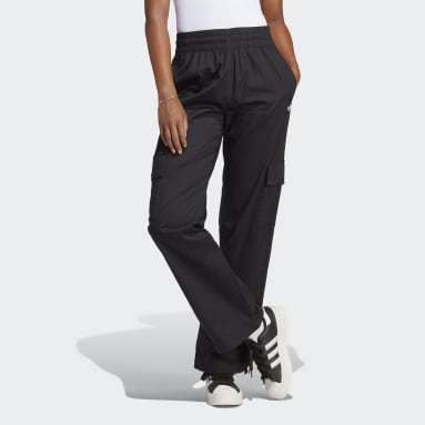 Pantaloni Wide Cargo Nero Donna Originals