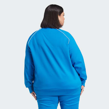 Women's Originals Blue Adicolor Classics SST Track Jacket (Plus Size)