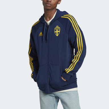 Veste à capuche entièrement zippée Suède Bleu Hommes Football