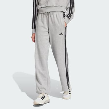 Essentials 3-Stripes Open Hem French Terry Pants