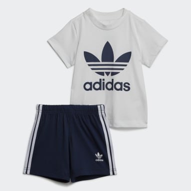 Kinder Originals Trefoil Shorts und T-Shirt Set Blau