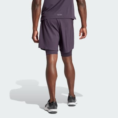 Men Gym & Training Purple HIIT Workout HEAT.RDY 2-in-1 Shorts