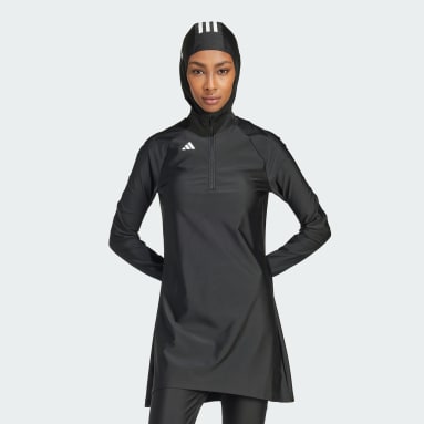 Haut de maillot de bain manches longues 3 bandes