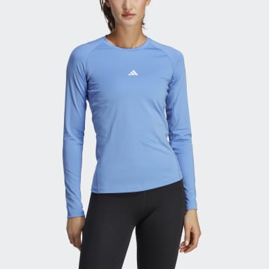 Dames Fitness En Training blauw Techfit Trainingsshirt met Lange Mouwen
