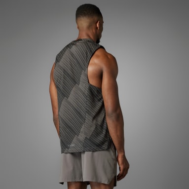 Men Training Brown Designed for Training HIIT Workout HEAT.RDY Print Tank Top