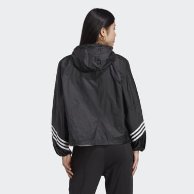 Women Outdoor Black 윈드레디 후드 아노락