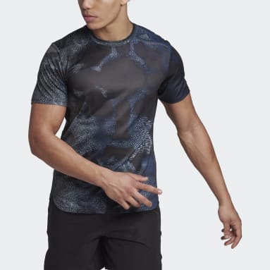 Men Training Multicolor D4T HIIT Allover Print Training Tee