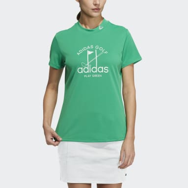 Women Golf AEROREADY Play Green Mock-Neck Shirt